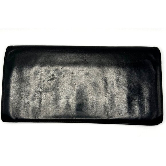 Loewe Black Leather Long Wallet With Multiple Card Slots & ‎ COA - Picture 3 of 12